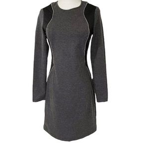 Maia Gray & Black Color Block Dress Size 10